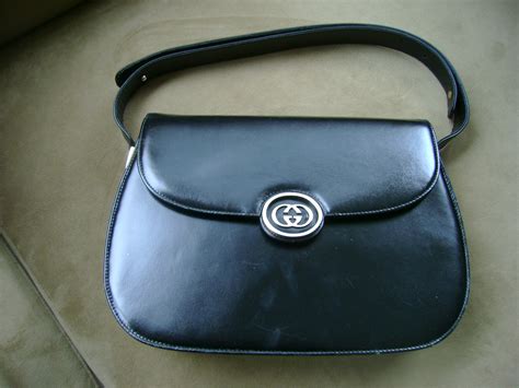 classic black gucci bag|vintage gucci handbags 1970s.